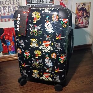 NWT Ed Hardy Hard Case Carry On Luggage